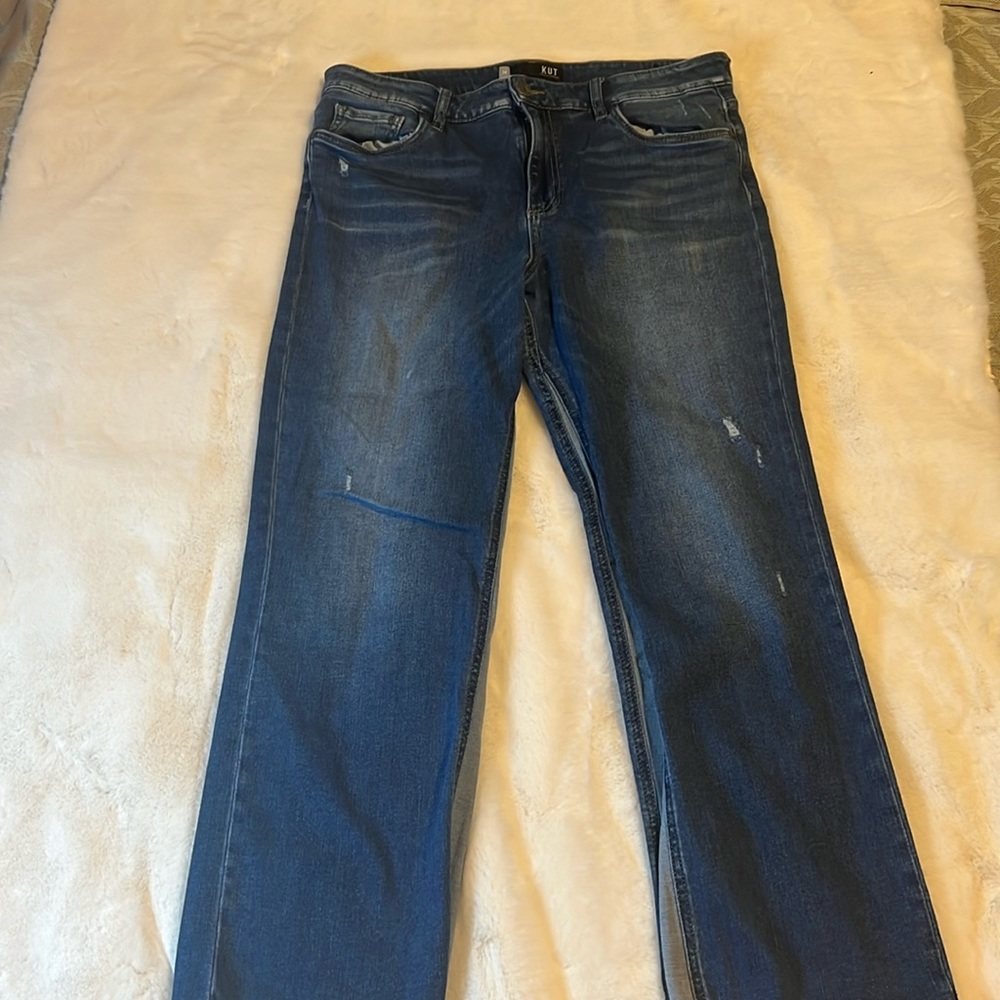 Kut from the Kloth Kelsey High Rise Ankle Flare Jeans SZ 14